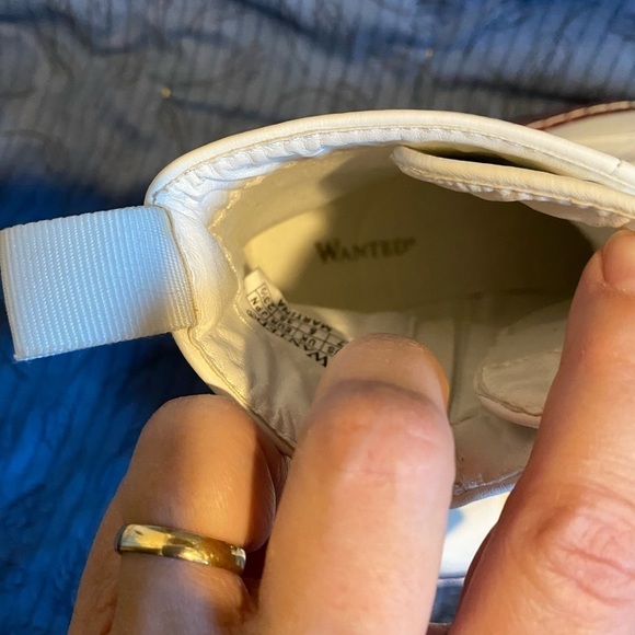 Wanted faux leather blue and red hombre soled combat boot 7 - Picture 4 of 7